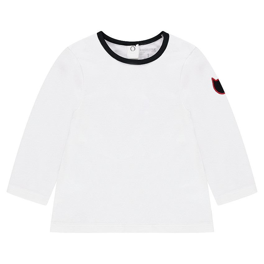 Μακρυμάνικη μπλούζα από ζέρσεϊ με σήμα σε σχήμα γάτας 