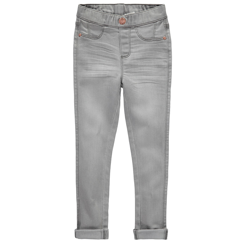 Παιδικά - Παντελονοκολάν με όψη ντένιμ και ροζ χρυσαφί λεπτομέρειες 