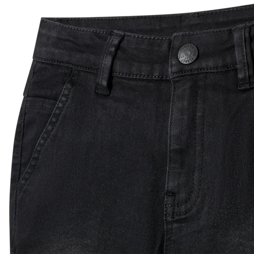 Jeans effet used doublé micropolaire 