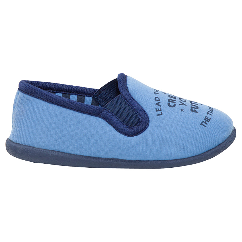 Μαλακά παντοφλάκια από ζέρσεϊ με τυπωμένη φράση, από 28 έως 35 