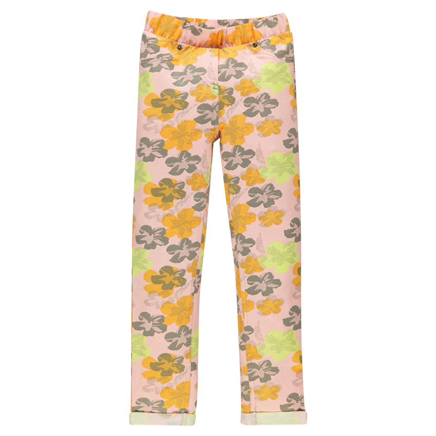 Jegging en molleton imprimé fleurs 
