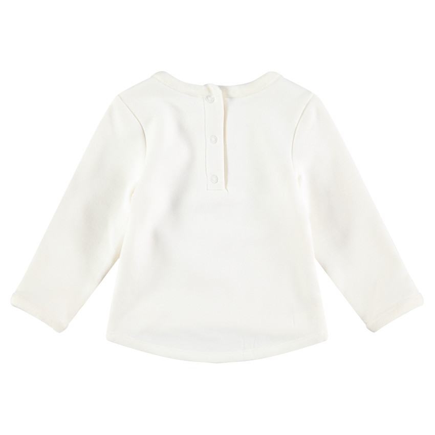 Φανελένιο φούτερ με επένδυση sherpa με διακοσμητικό μοτίβο από sherpa 