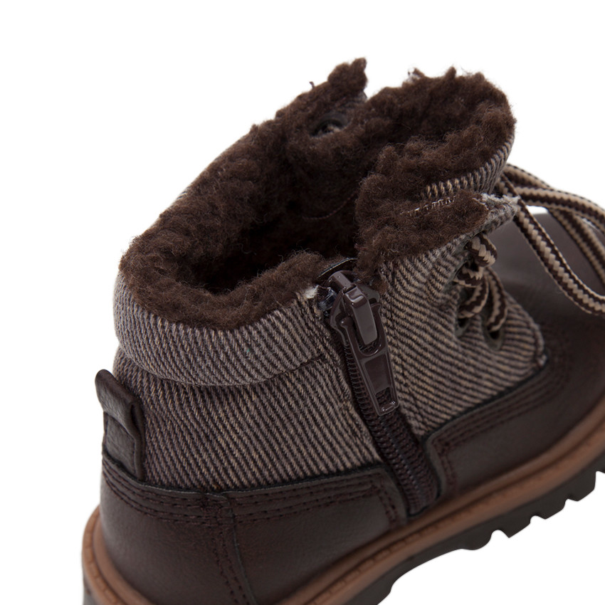 Μποτάκια από δύο υλικά με sherpa επένδυση 