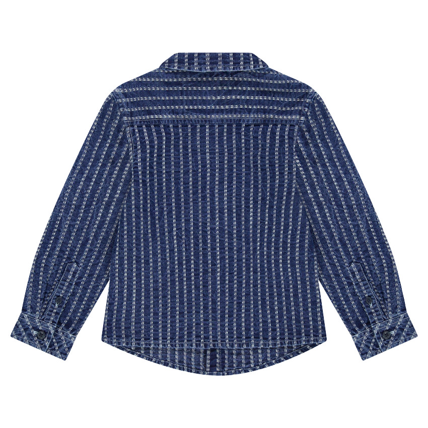 Μακρυμάνικο βαμβακερό πουκάμισο σε στιλ τζιν 