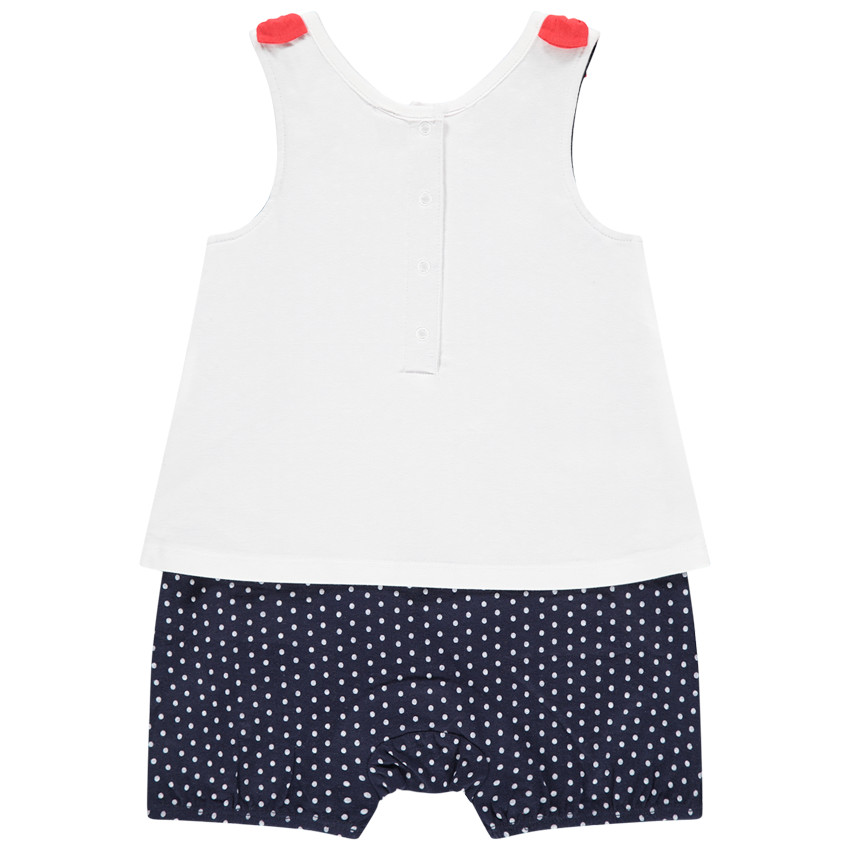 Κοντό φόρμακι σε βιολογικό βαμβάκι με μοτίβο κερασιάς 