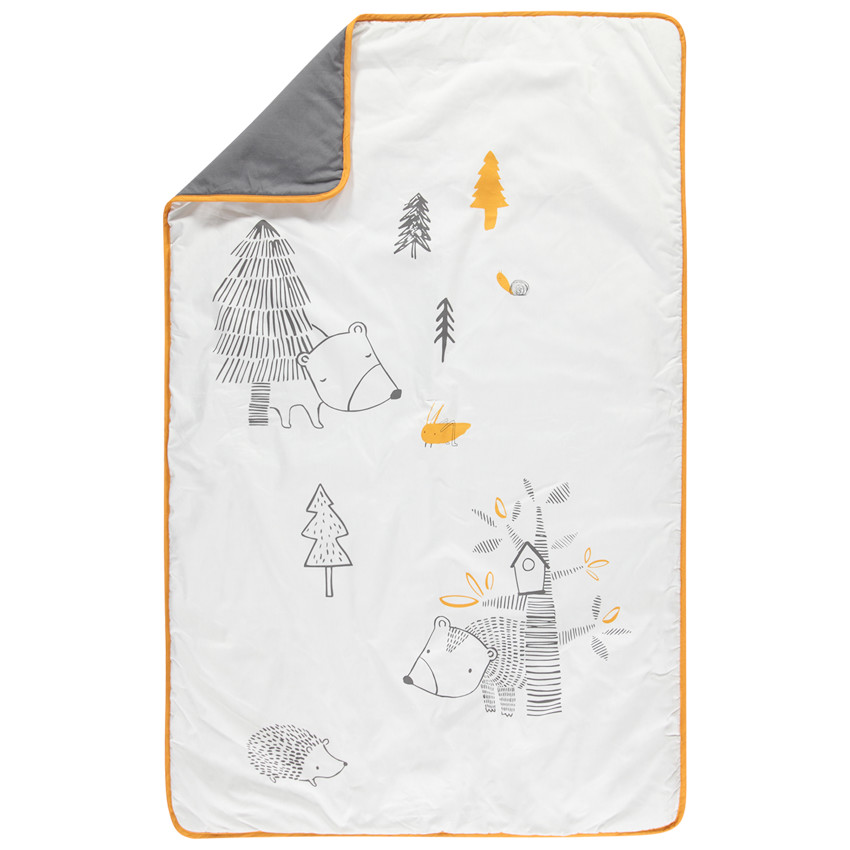 Κουβερτάκι με στάμπες ζώα του δάσους 