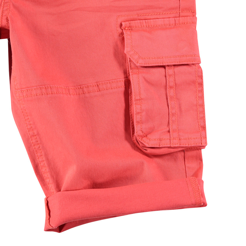 Παιδικά - Βαμβακερή βερμούδα νηματοβαφή με τσέπες  