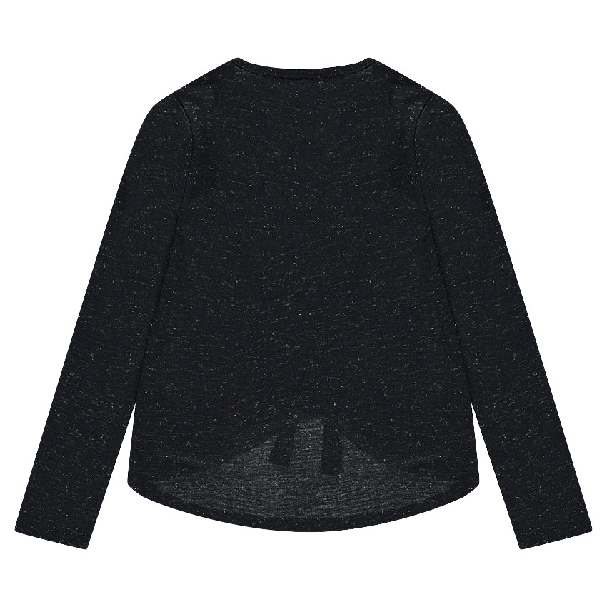 Παιδικά - Μακρυμάνικη μπλούζα μελανζέ με μεταλλιζέ ίνες στην ύφανση  