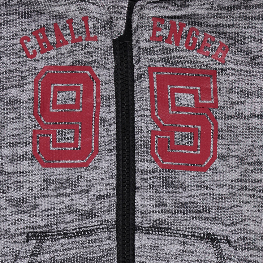 Ζακέτα με κουκούλα από φανέλα και επένδυση φλις 