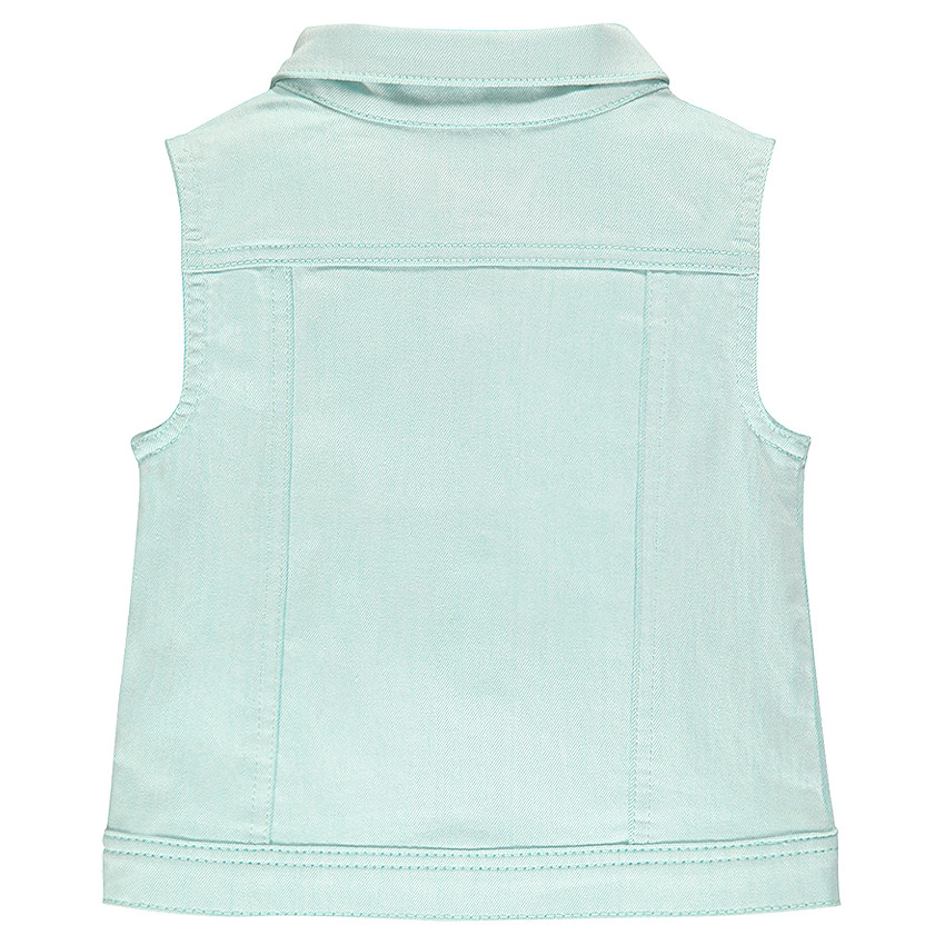 Αμάνικο μπουφάν από τουίλ σε φλούο χρώμα  