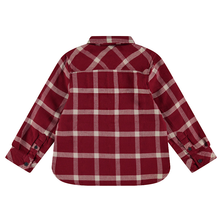 Μακρυμάνικο πουκάμισο με καρό από φανέλα 