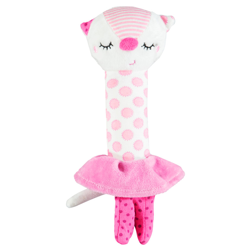 Hochet peluche chat fantaisie 