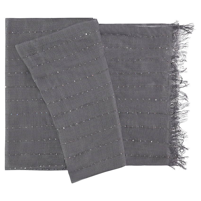 Φουλάρι από βουάλ βισκόζης με ασημί πούλιες 