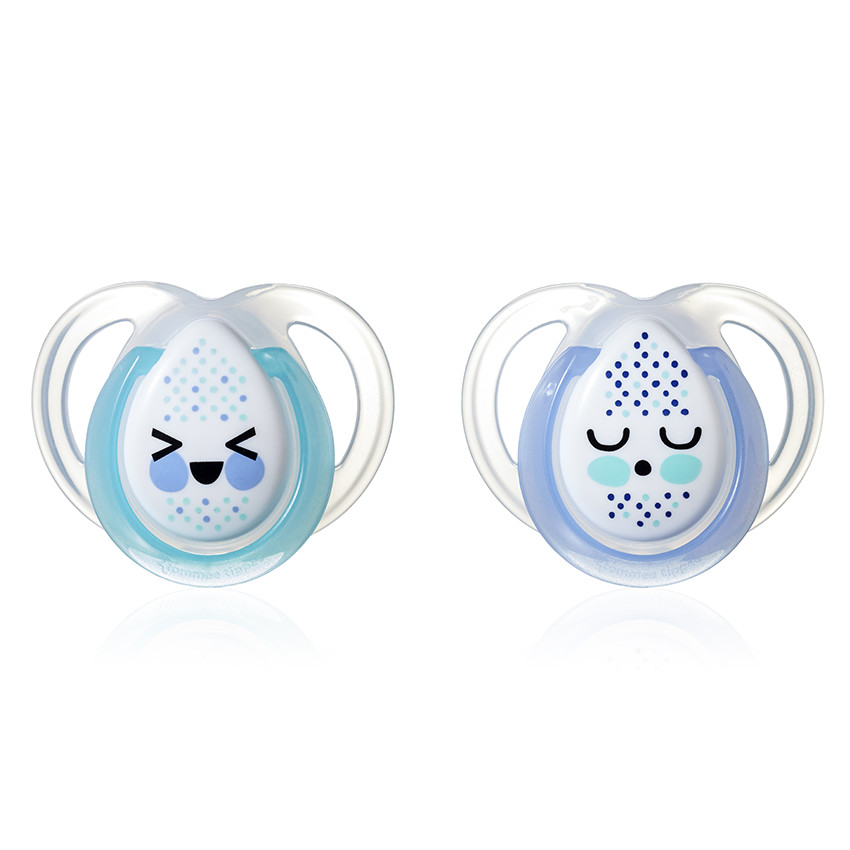 Πιπίλες σιλικόνης NIGHT 0-6 μηνών 