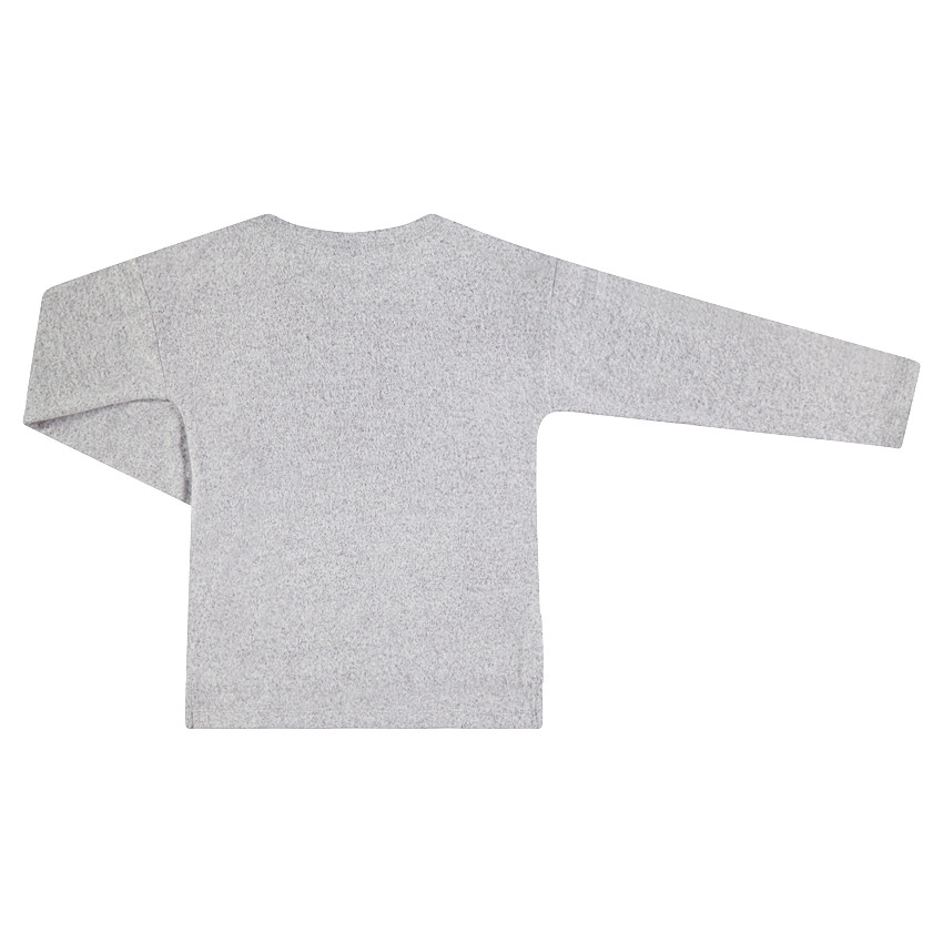 Μακρυμάνικη μελανζέ μπλούζα με ιριδίζουσα στάμπα ©Smiley 