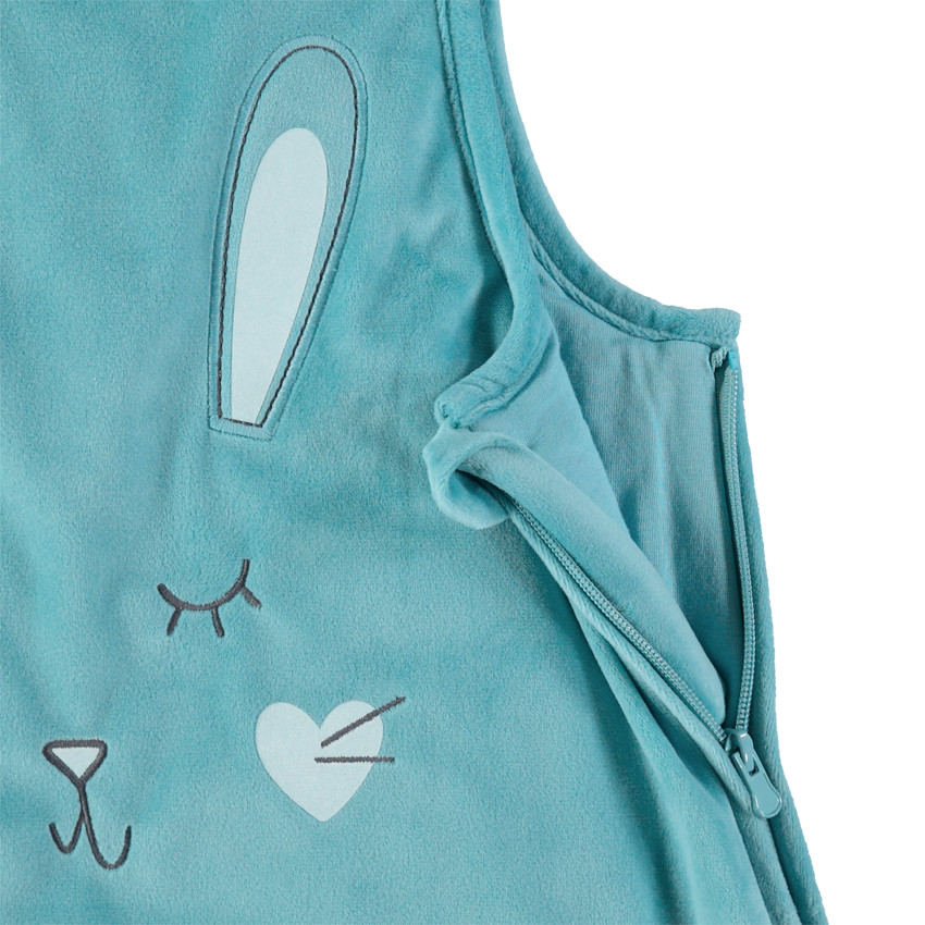 Αμάνικος υπνόσακος με μοτίβο κεντημένο κουνελάκι 