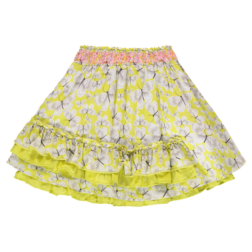 Κλος φούστα με βολάν και μοτίβο πεταλούδες 