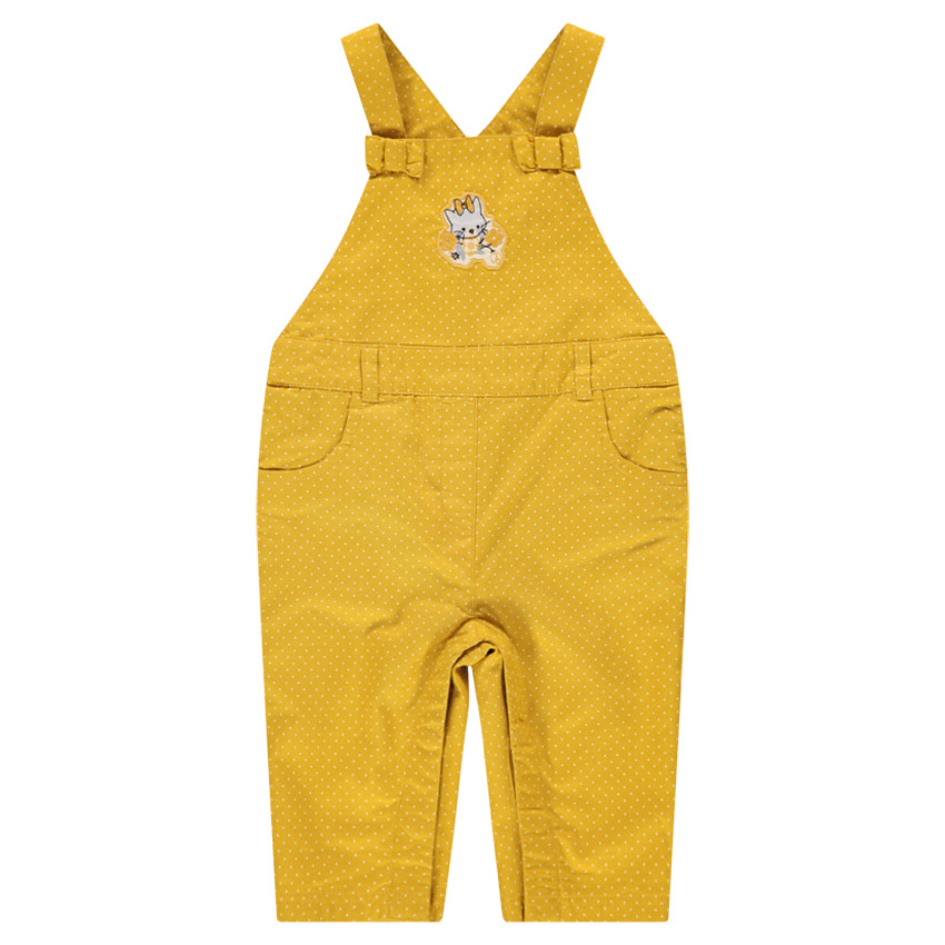 Μακριά βαμβακερή σαλοπέτα με πουά και απλικέ γάτα 