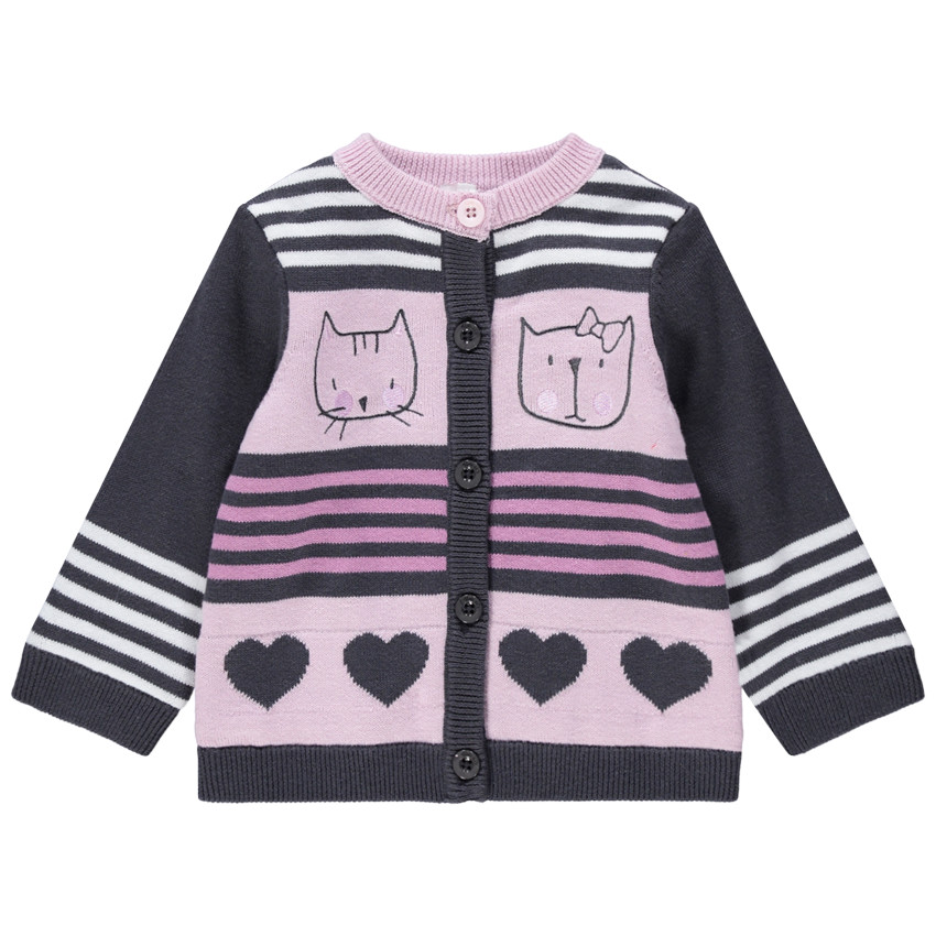 Πλεκτή ζακέτα με διακοσμητικά μοτίβα 