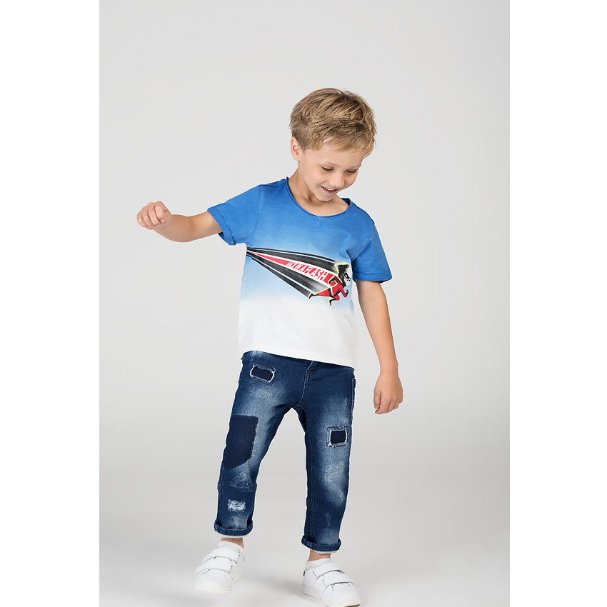 Kοντομάνικη μπλούζα tie & dye με τύπωμα σούπερ ήρωες της ©Disney  