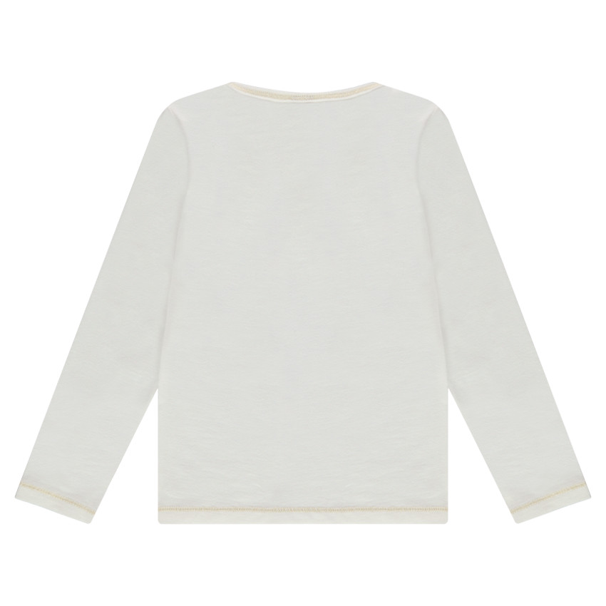 Μακρυμάνικη ζέρσεϊ μπλούζα με τυπωμένη πριγκίπισσα και ανάγλυφες φουντίτσες 