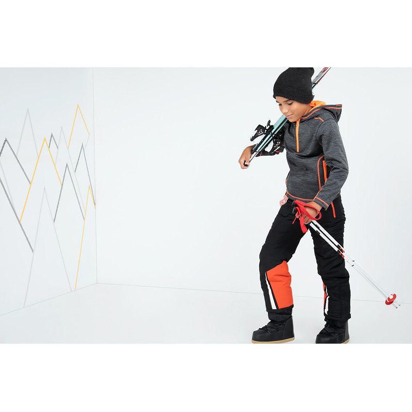 Παιδικά - Φούτερ φλις με εξώραφα σε αντίθεση και τσέπες με φερμουάρ 