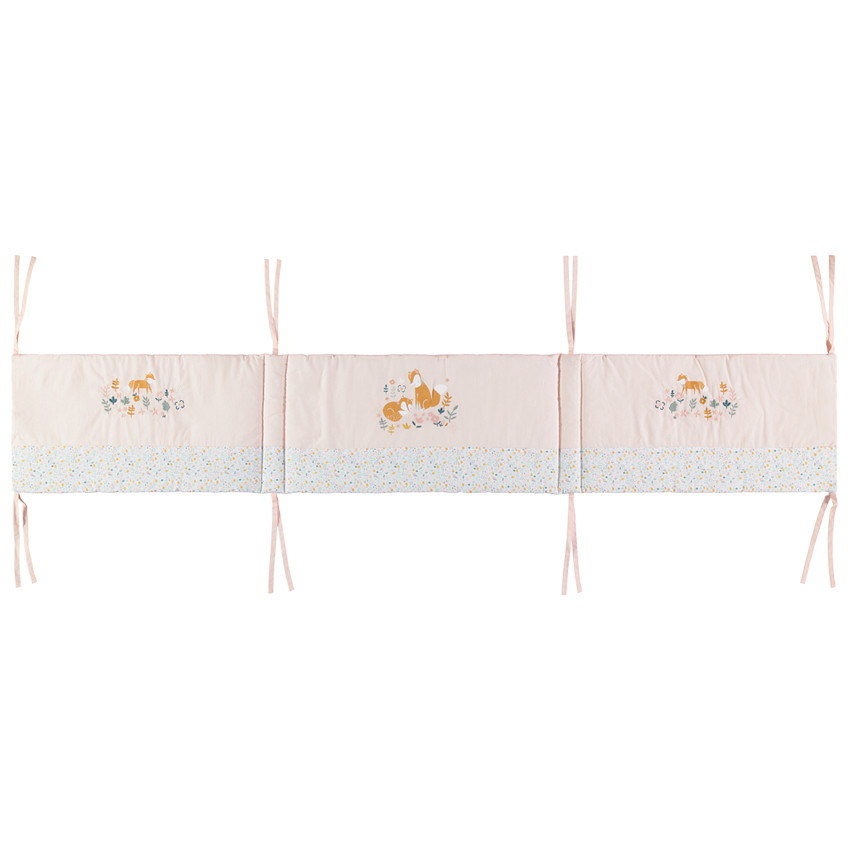 Πάντα κούνιας με 3 πανό, τυπωμένες αλεπούδες και φιογκάκια  