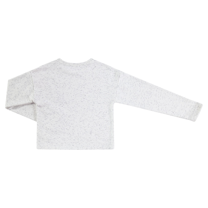 Παιδικά - Φανελένιο φούτερ με μπουκλέ ύφανση και ανάγλυφη φράση 