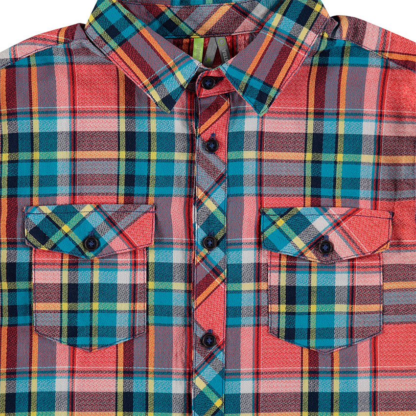 Παιδικά - Μακρυμάνικο πουκάμισο με καρό και τσέπες 