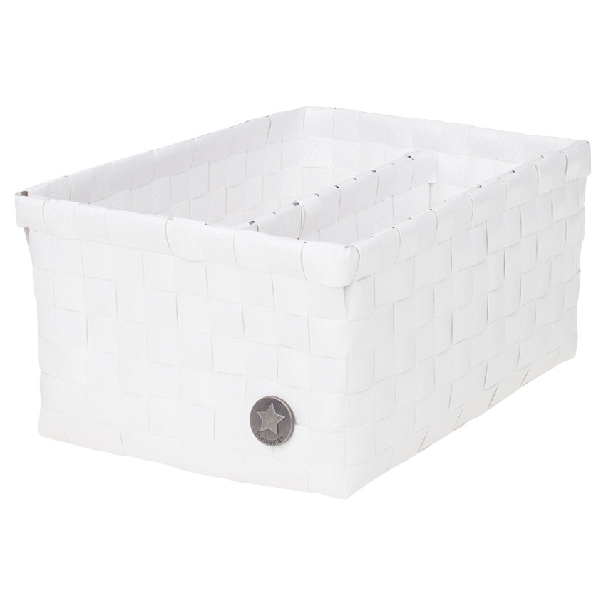 Πλεκτό πλαστικό καλάθι με χώρισμα  