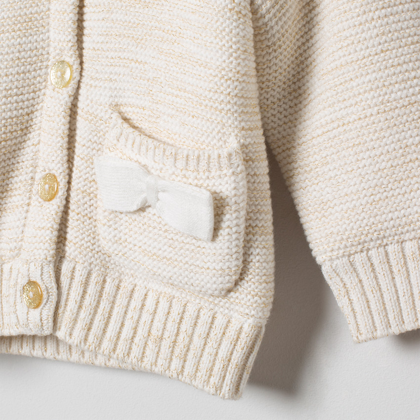 Veste en tricot brillant doublée sherpa avec poche 