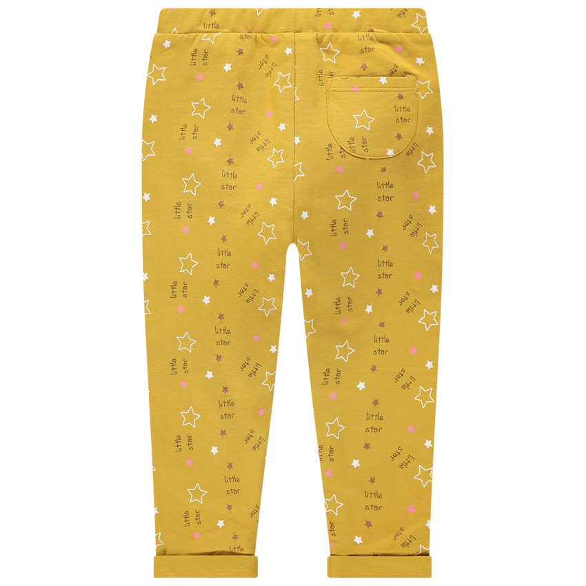 Βαμβακερό παντελόνι με διακοσμητικό μοτίβο σε όλη την επιφάνεια 