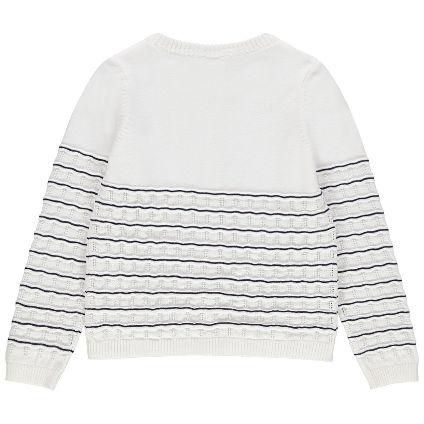 Gilet en tricot fantaisie style marin 