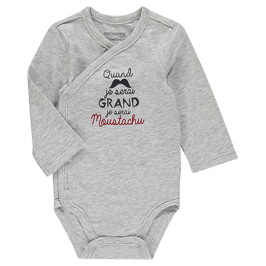 Σετ με 3 μακρυμάνικα φορμάκια ριγέ/μονόχρωμο/εμπριμέ 