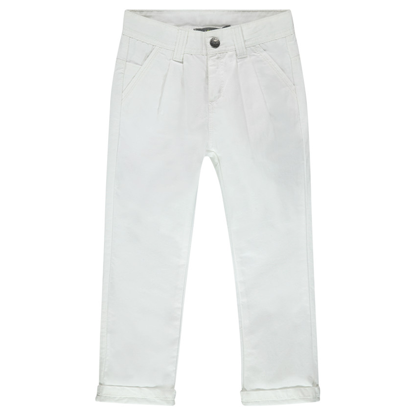 Μονόχρωμο υφασμάτινο παντελόνι σε ίσια γραμμή 