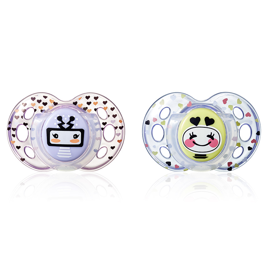 Πιπίλες σιλικόνης FUN 18-36 μηνών για κορίτσι 