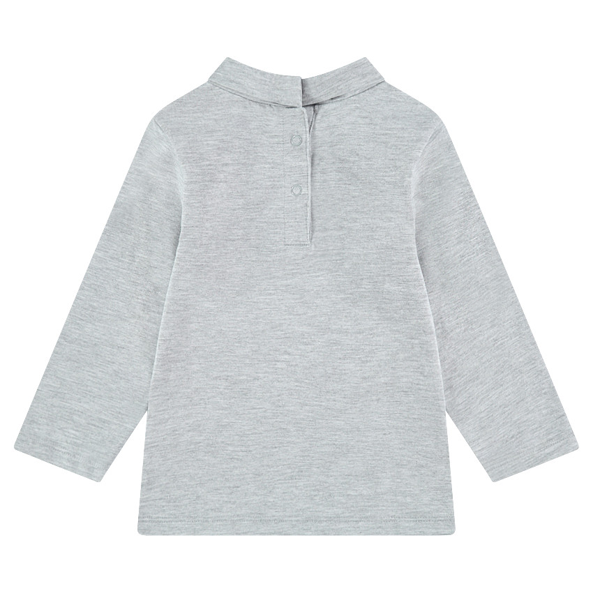 Μπλούζα με όρθιο λαιμό και μεταλλιζέ χιονάνθρωπο  