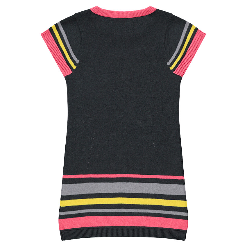 Πλεκτό κοντομάνικο φόρεμα με μοτίβο από «μαγικές» πούλιες 