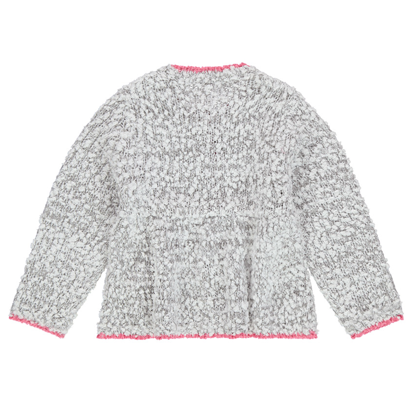 Ζακέτα σε πλέξη κουκουτσάκι με φιόγκους μπροστά 