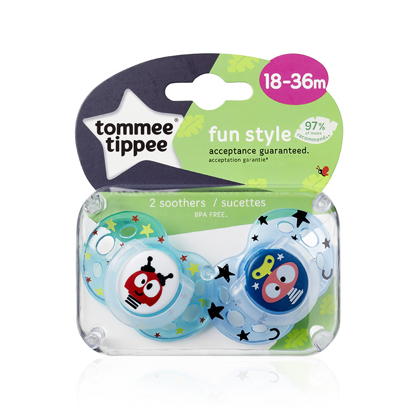 Πιπίλες σιλικόνης FUN 18-36 μηνών για αγόρι 