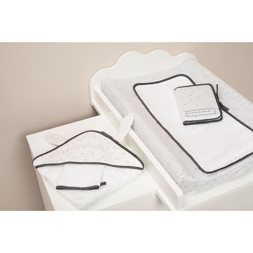 Housse de matelas à langer imprimée avec tapis amovible 