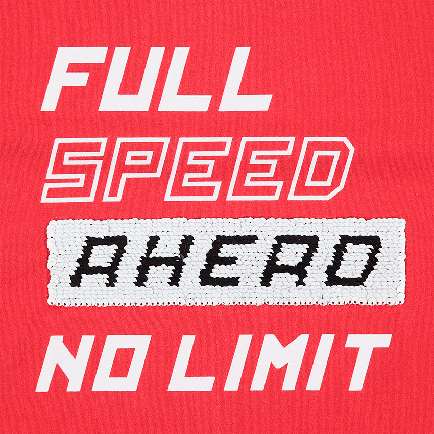 Παιδικά - Μακρυμάνικη μπλούζα από ζέρσεϊ με τυπωμένο μήνυμα και μαγικές πούλιες 