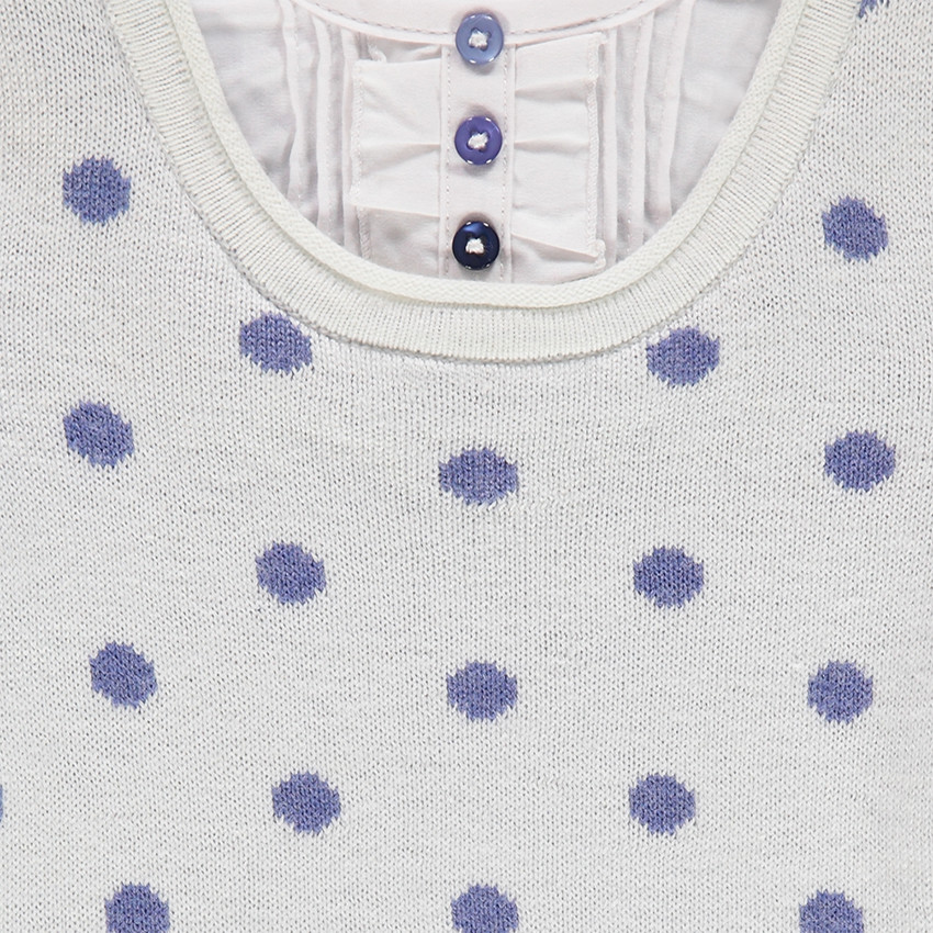 Μακρυμάνικο πουά πουλόβερ με εφέ 2 σε 1. 