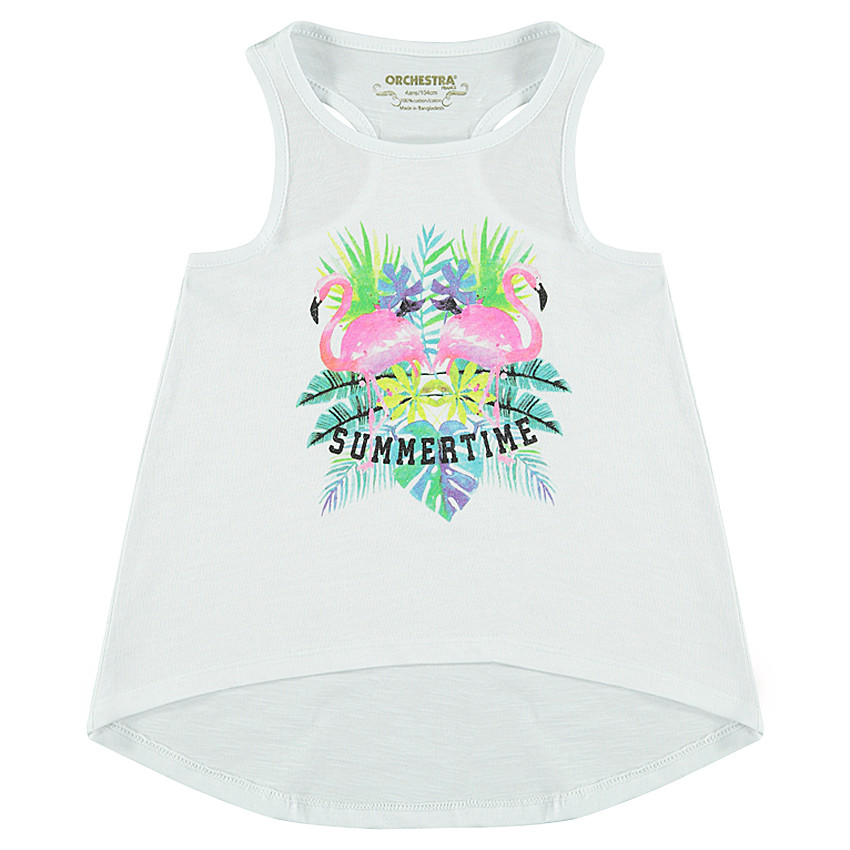 Αμάνικο μπλουζάκι με αθλητική πλάτη με διασκομητικό σχέδιο 