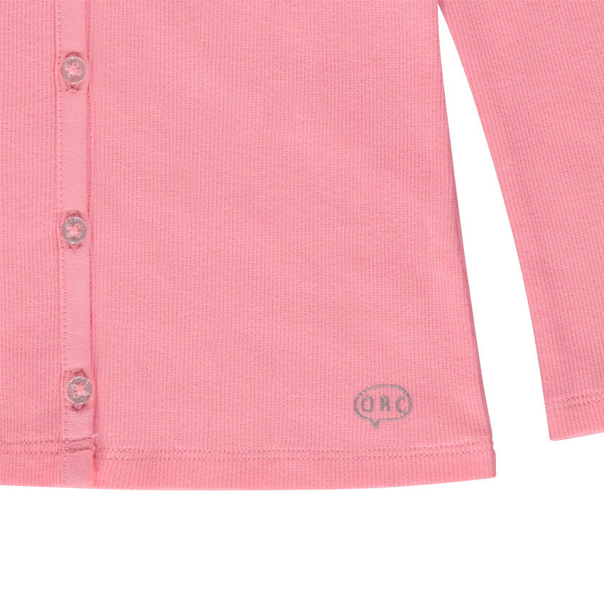 Παιδικά - Ζακέτα μονόχρωμα σε ριμπ ύφανση 