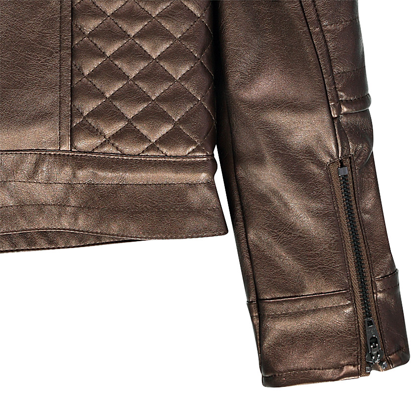 Παιδικά - Μπουφάν σε απομίμηση δέρματος με μεταλλιζέ εφέ 