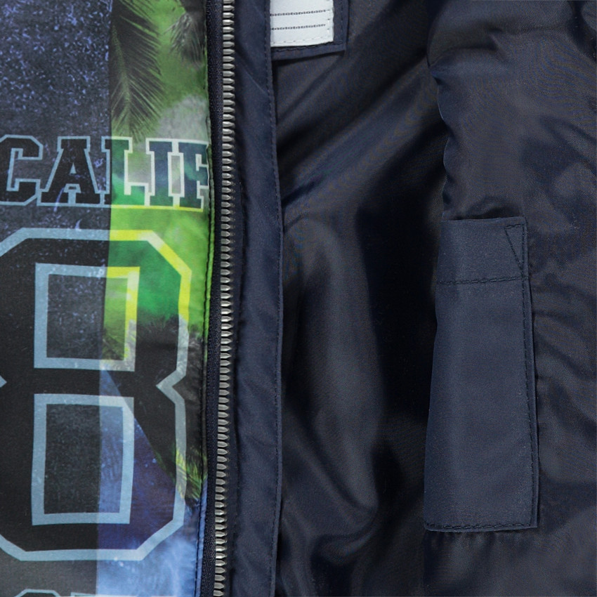 Παιδικά - Ελαφρύ καπιτονέ μπουφάν με στάμπα σε όλη την επιφάνεια 