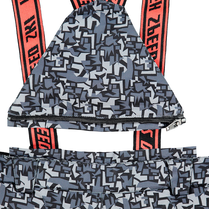 Παιδικά - Παντελόνι του σκι με αφαιρούμενες τιράντες και γεωμετρικό μοτίβο 