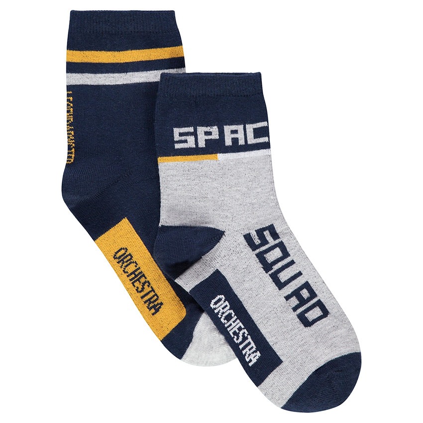 Παιδικά - Σετ με 2 ζευγάρια ασορτί κάλτσες σε αθλητικό στιλ 