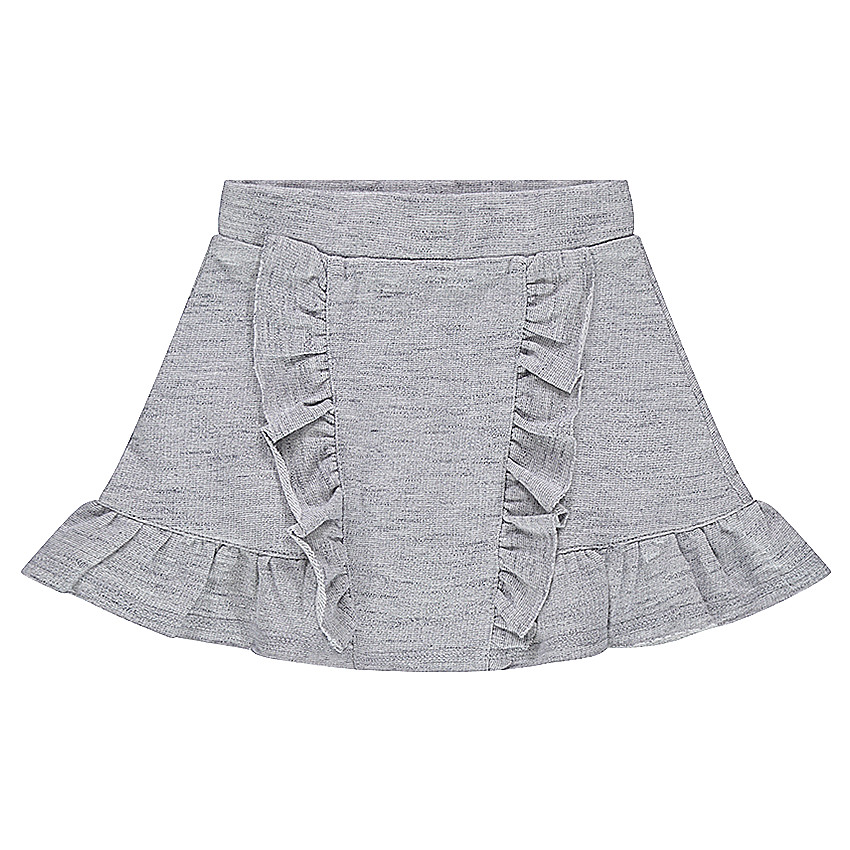 Φούστα από φανέλα μελανζέ με βολάν 